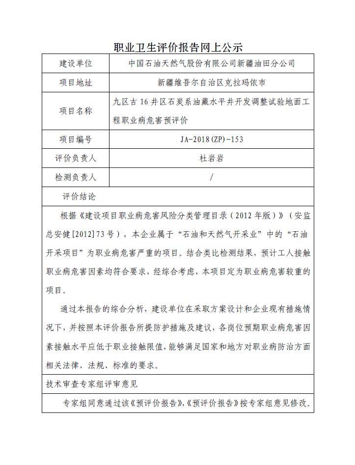 JA-2018(ZP)-153九区古16井区石炭系油藏水平井开发调整试验地面工程职业病危害预评价.jpg