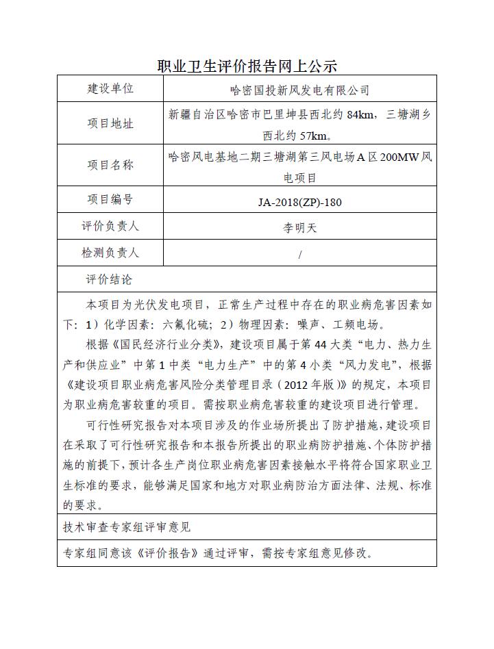 JA-2018(ZP)-180哈密国投新风发电有限公司哈密风电基地二期三塘湖第三风电场A区200MW风电项目职业病危害预评价报告.jpg