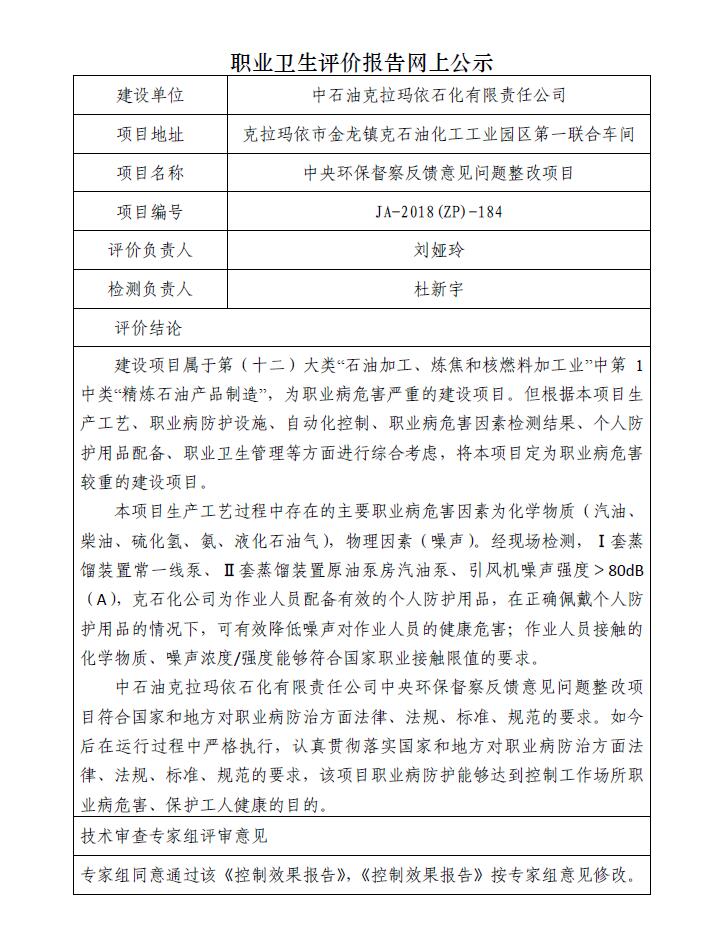 JA-2018(ZP)-184中石油克拉玛依石化有限责任公司中央环保督察反馈意见问题整改项目职业病危害控制效果评价.jpg