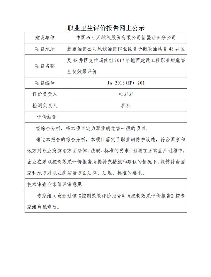 JA-2018(ZP)-201夏48井区克拉玛依组2017年地面建设工程职业病危害控制效果评价.jpg